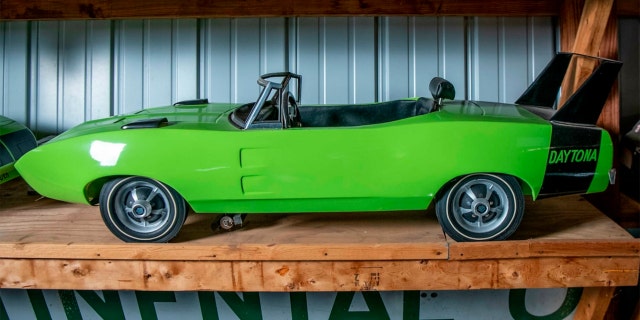 This Dodge Daytona pedal car looks just like a real one Elmer Duellman once owned.