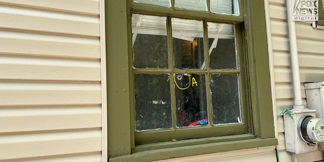 Bullet hole in the window of the home where Ezekiel Kelly is alleged to have shot Dewayne Tunstall in Memphis, Tennessee. Photo taken, September 8, 2022.