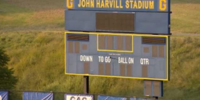 John Harvill Stadium at Gaithersburg High School in Maryland a day after a large brawl broke out during a football game.