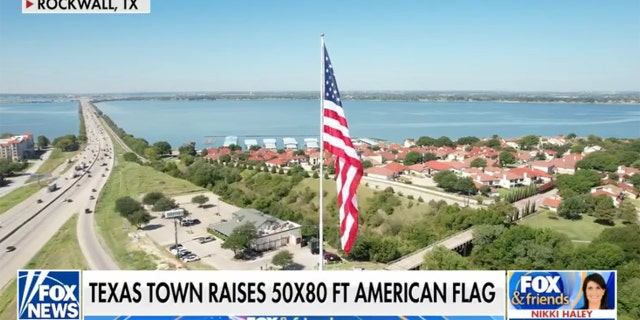 Rockwall, Texas, recently installed a flagpole that stretches straight up, nearly 200 feet in the air, to demonstrate the town's patriotism.