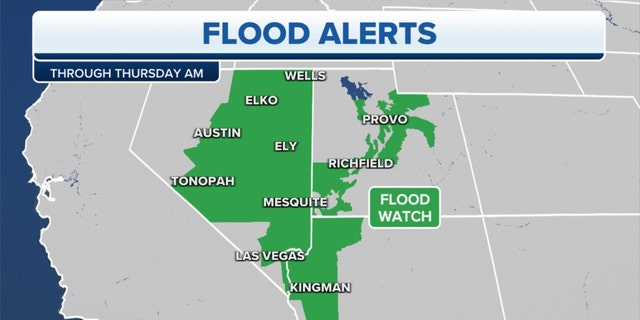 Flood alerts in the Southwest through Thursday morning