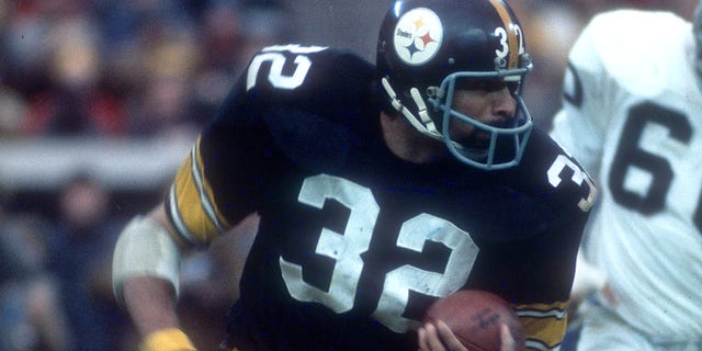 Running back Franco Harris has appeared in nine Pro Bowls and won four Super Bowls with the Steelers. He was named MVP of Super Bowl IX.