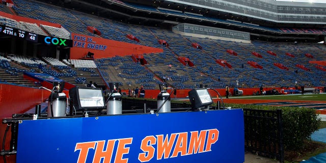 A view before the start of a game between the Florida Gators and the Samford Bulldogs at Ben Hill Griffin Stadium Nov. 13, 2021, in Gainesville, Fla.