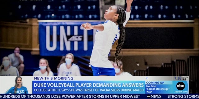 Duke volleyball player Rachel Richardson interviewed "good morning america" about the allegation of racist remarks.