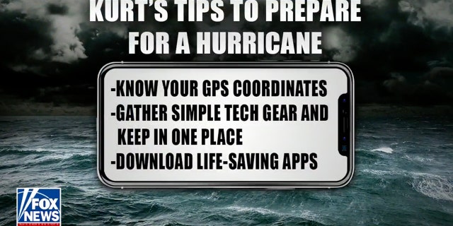 On "Fox and Friends," Kurt Knutsson the CyberGuy said that knowing your home's specific GPS coordinates, keeping your tech together and downloading lifesaving apps are the most important tips before a storm.