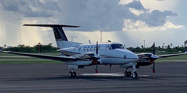 The Texas Department of Public Safety (DPS) released an image of the human smuggling plane stopped at the Mid Valley Airport in Weslaco, Texas.