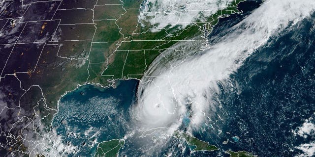 A map of Hurricane Ian approaching the coast of Florida. 