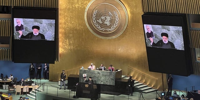 Iranian President Ebrahim Raisi speaks to the United Nations.