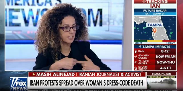Iranian journalist Masih Alinejad appears on America's Newsroom. (Fox News)