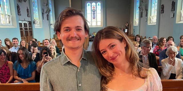 Jack Gleeson and Róisín O’Mahony married in a simple ceremony on Saturday in an Irish church.