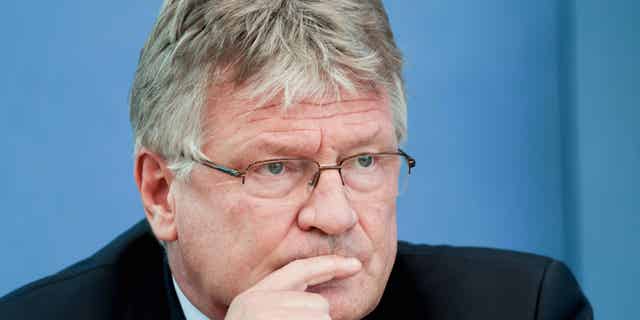Joerg Meuthen, pictured here in Berlin, Germany, on Sept. 27, 2022, is accused of violating Germany's political parties act and committing breach of trust violations.