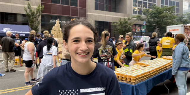 Fourteen-year-old Jordan Pieszchata of Hillsdale, N.J., completed the Tunnel to Towers annual 5K in New York City on Sunday, Sept. 25, 2022.
