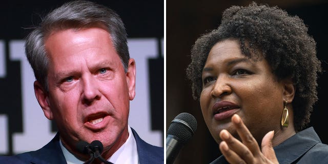 Georgia Republican Gov. Brian Kemp and Democrat challenger Stacey Abrams.