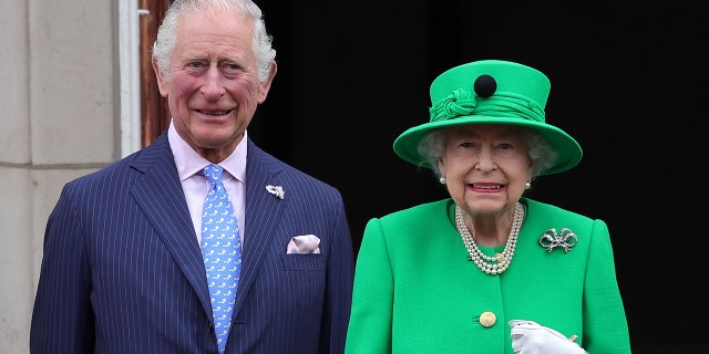 King Charles III with Queen Elizabeth II on Buckingham Palace balcony at Platinum Jubilee