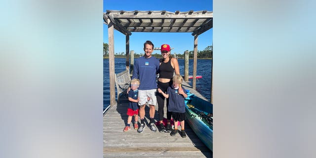 Photo released by Canale Funeral Directors shows Eliza Fletcher, her husband and her children