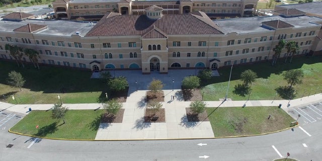 Mainland High School in Daytona Beach, Florida. The Daytona Police Department said charges are pending against some students at the school over a "cruel prank" it said caused panic last week.
