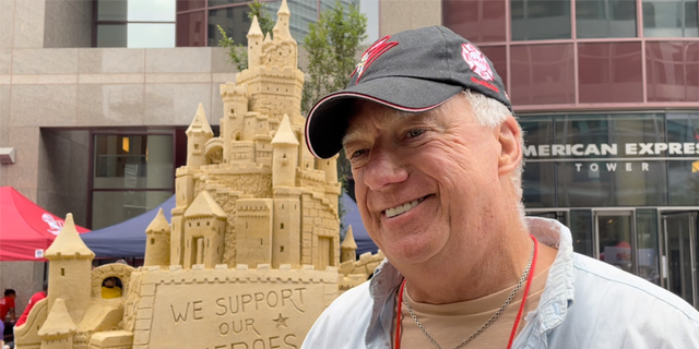 Professional sand sculptor Matt Long spoke to Fox News Digital in an interview at the Tunnel to Towers annual 5K in New York City on Sunday, Sept. 25, 2022. "It's one of my proudest moments," he said of his work during the annual event. 