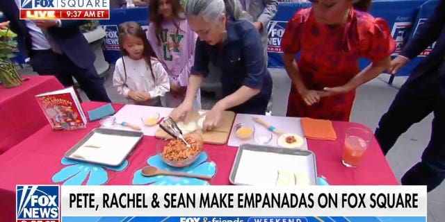 Gaby Melian showed Rachel Campos-Duffy of "Fox and Friends Weekend" and some of her children how to make empanada this weekend.
