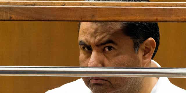 Joaquín García, 53, pictured above in the Los Angeles County Supreme Court on June 5, 2019, was arrested in 2019 for the rape of multiple women in his church, some underaged.
