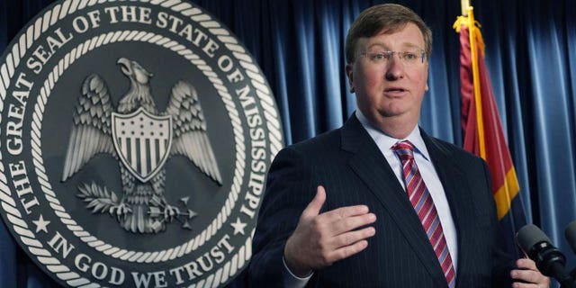 Mississippi Gov. Tate Reeves announces the state-imposed boil-water notice has been lifted in Mississippi's capital city after nearly seven weeks, during a Thursday, Sept. 15, 2022, news conference in Jackson, Miss.