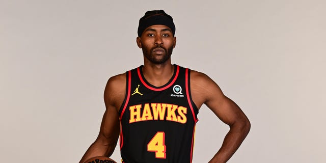 Maurice Harkless #4 of the Atlanta Hawks poses for a portrait during NBA Media Day on September 23, 2022 at PC&E Studio in Atlanta, Georgia.