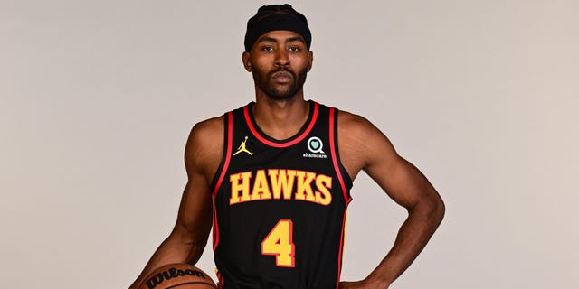 Maurice Harkless #4 of the Atlanta Hawks poses for a portrait during NBA Media Day on September 23, 2022 at PC&E Studio in Atlanta, Georgia.