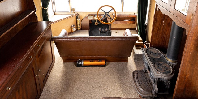 World's 'oldest' motorhome goes up for auction 2 It is equipped with a stove for cooking.