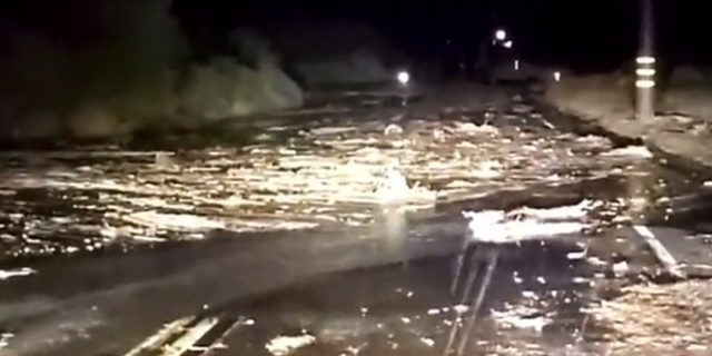 A mudslide in California resulted in multiple vehicles becoming stuck in mud and debris flow, fire officials said.