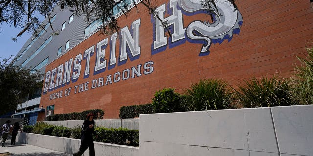 Pictured: A view of Bernstein High School on Sept. 14, 2022, in the Hollywood section of Los Angeles, California, where a teenage girl died of an overdose.