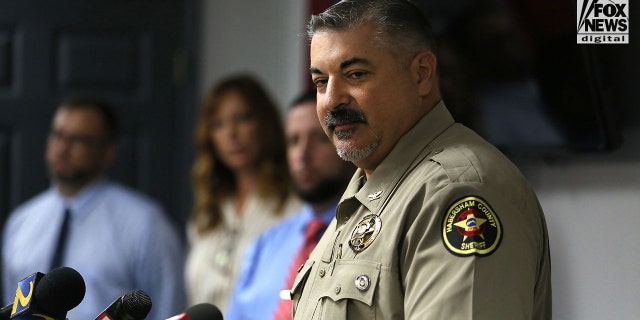 The Habersham County Sheriff's Office Public Information Officer Col. Murray Kogod speaks at a press conference, September, 29, 2022 related to the investigation into the murder of Debbie Collier.