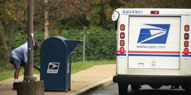 Authorities say a mail dropbox outside a Pennsylvania post office was struck dozens of times by thieves searching for money and checks.