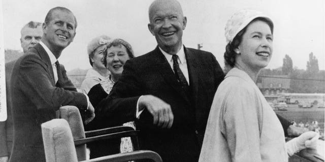 President Dwight D. Eisenhower — pictured with his wife, Mamie Eisenhower, Queen Elizabeth II and Prince Philip in June 1959 — was 70 years old when he left office. 