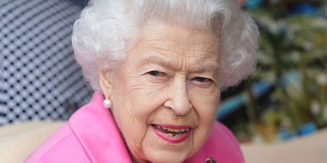 Queen Elizabeth II visited The Chelsea Flower Show 2022 at the Royal Hospital Chelsea on May 23, 2022, in London, England. 