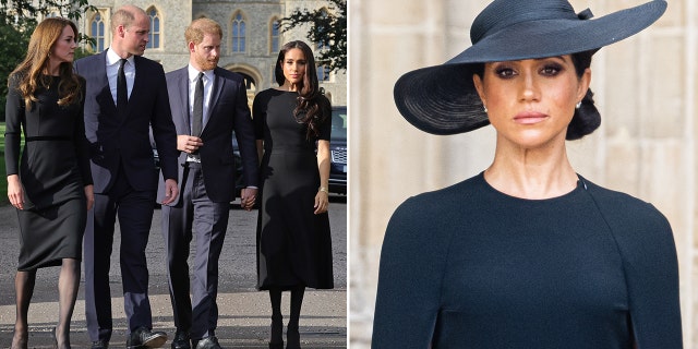 Meghan Markle และภาษากายของราชวงศ์อธิบายระหว่างงานศพของ Queen Elizabeth II