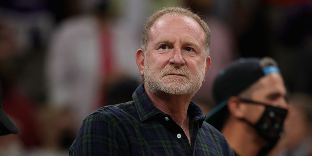 Phoenix Suns and Phoenix Mercury owner Robert Sarver attends Game Two of the 2021 WNBA Finals at Footprint Center in Phoenix, Arizona, on Oct. 13, 2021.