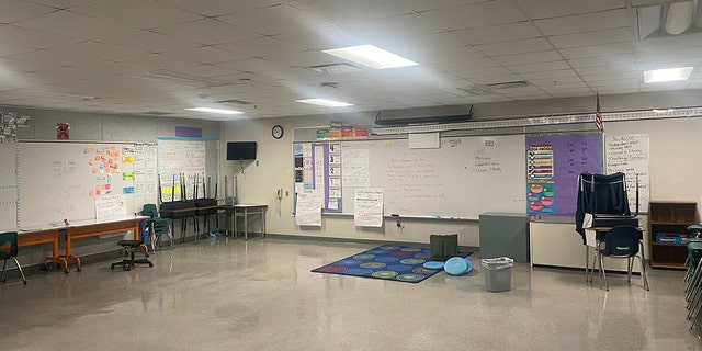 De'Quan Wilson, a fourth-grade teacher at Lockhart Elementary Magnet School in Tampa, Florida, shared this image of a classroom packed up ahead of Hurricane Ian's arrival.