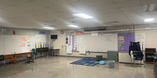 De'Quan Wilson, a fourth-grade teacher at Lockhart Elementary Magnet School in Tampa, Florida, shared this image of a classroom packed up ahead of Hurricane Ian's arrival.