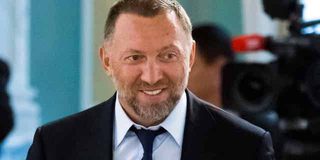 Russian Billionaire Oleg Deripaska, pictured here at a meeting of Russian President Vladimir Putin and Turkish President Recep Tayyip Erdogan in St. Petersburg, Russia, on Aug. 9, 2016, has been brought up on charges in the U.S. after allegedly evading U.S. sanctions.