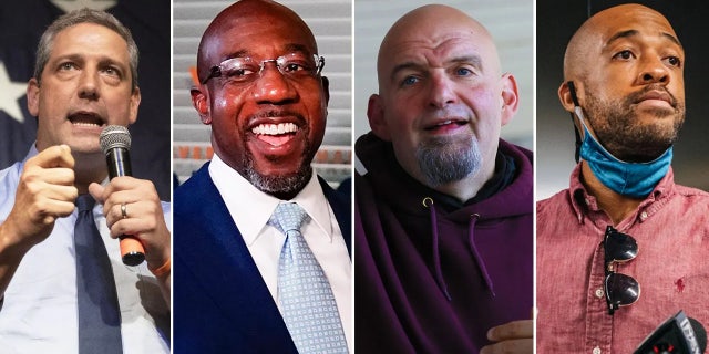 Democratic Senate candidates Rep. Tim Ryan, Sen Raphael Warnock, PA Lt. Gov. John Fetterman, WI Lt. Gov. Mandela Barnes