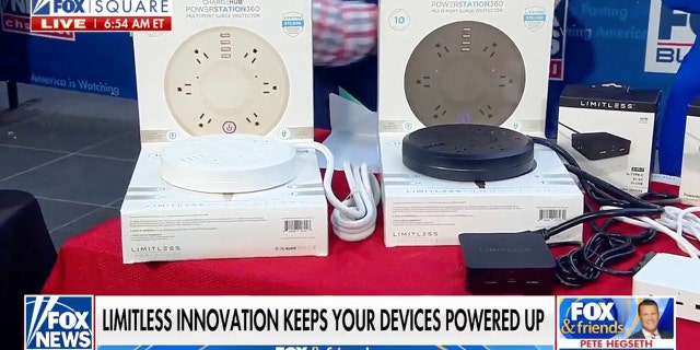 This charging station holds 10 charging ports and four USBs, Skip Bedell explained on "Fox and Friends."