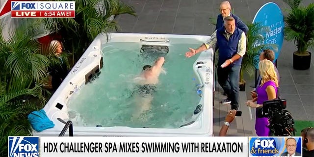 Bedell showcased the largest spa that can create current, making it perfect for those looking to swim for exercise. 