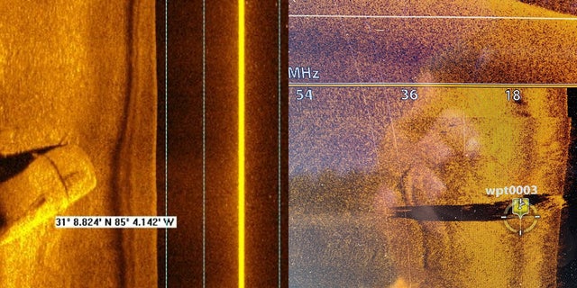 The sonar image on the left is of a car that has been submerged for years. The image to the right is the one that Adventures with Purpose took of Kiely Rodni's silver Honda CRV. New cars show up in sonar images like a bright flash or blur near a shadow and don't look like a vehicle.