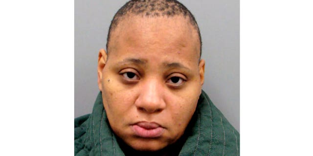 Pictured: A booking photo of Fatima Maria Mitchell, of Henderson, Nevada, following her arrest for attempted murder on March 28, 2022.