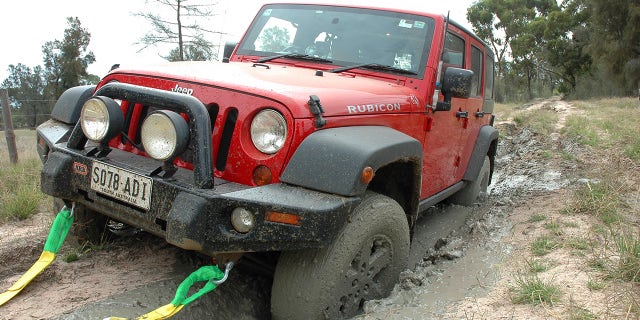 Tow straps can be used to get a vehicle unstuck by pulling it with another one or a winch.