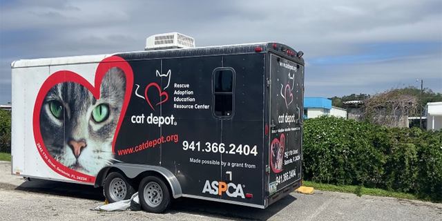 Cat Depot in Sarasota missed the worst of Hurricane Ian but still suffered damage.  The association has a mobile trailer that can accommodate more than 100 cats.