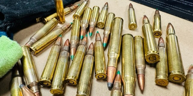 File photo of an ammunition stock pile
