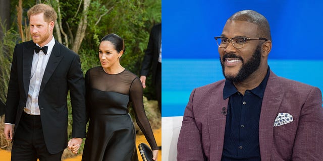 Actor and filmmaker Tyler Perry says his door’s always open for the Duke and Duchess of Sussex, Prince Harry and Meghan Markle.