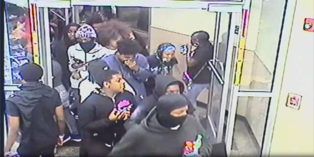 A group of about 100 juveniles looted a Wawa store in Philadelphia, September 24, 2022. (Philadelphia Police)