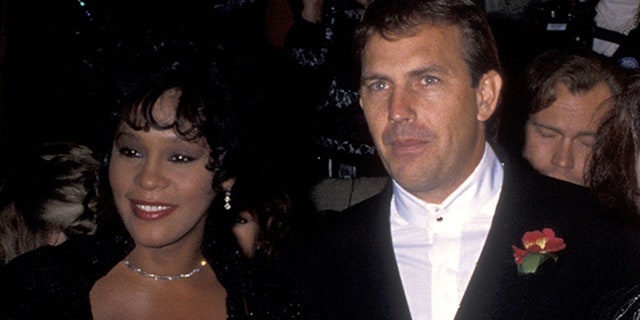 Whitney Houston, Kevin Costner at movie premiere in Hollywood