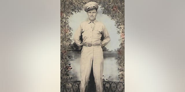 Army Pfc. Worley D. Jacks pictured in his uniform circa 1940's.